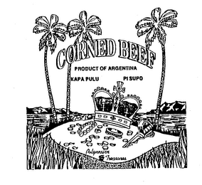 CORNED BEEF PRODUCT OF ARGENTINA KAPA PULU PI SUPO POLYNESIAN TREASURES logo