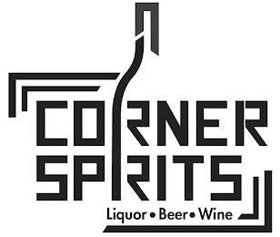 CORNER SPIRITS LIQUOR • BEER • WINE logo
