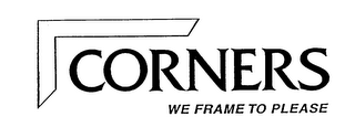 CORNERS WE FRAME TO PLEASE logo