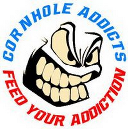CORNHOLE ADDICTS FEED YOUR ADDICTION logo
