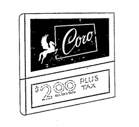 CORO $2.00 PLUS TAX logo