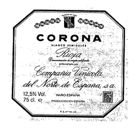 CORONA BLANCO SEMIDULCE RIOJA COMPANIA VINICOLA DEL NORTE DE ESPANA, S.A. logo