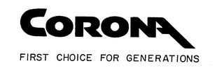 CORONA FIRST CHOICE FOR GENERATIONS logo