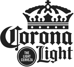 CORONA LIGHT THE LIGHT CERVEZA logo