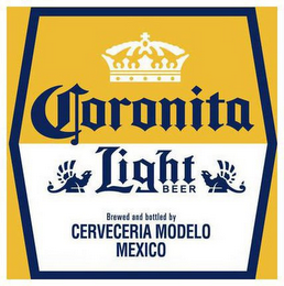 CORONITA LIGHT BEER BREWED AND BOTTLED BY CERVECERIA MODELO MEXICO logo