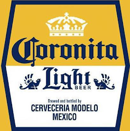 CORONITA LIGHT BEER BREWED AND BOTTLED BY CERVECERIA MODELO MEXICO logo