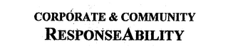 CORPORATE & COMMUNITY RESPONSEABILITY logo