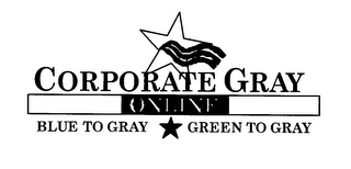 CORPORATE GRAY ONLINE BLUE TO GRAY GREEN TO GRAY logo