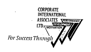 CORPORATE INTERNATIONAL ASSOCIATES LTD. FOR SUCCESS THROUGH MOTIVATION DEVELOPMENT PERFORMANCE logo