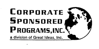 CORPORATE SPONSORED PROGRAMS, INC. A DIVISION OF GREAT IDEAS, INC. logo