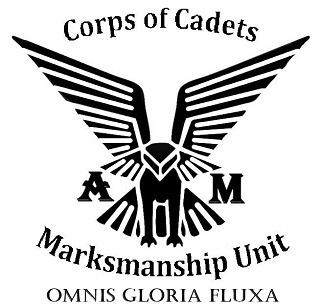 CORPS OF CADETS A&M MARKSMANSHIP UNIT OMNIS GLORIA FLUXA logo