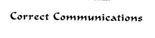 CORRECT COMMUNICATIONS logo