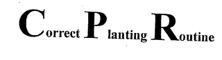 CORRECT PLANTING ROUTINE logo