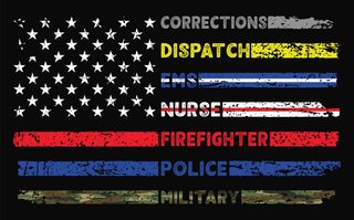 CORRECTIONS DISPATCH EMS NURSE FIREFIGHTER POLICE MILITARY logo