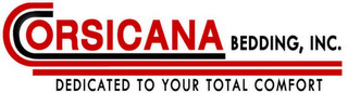 CORSICANA BEDDING, INC. DEDICATED TO YOUR TOTAL COMFORT logo