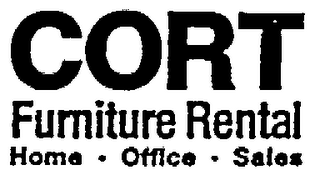 CORT FURNITURE RENTAL; HOME OFFICE SALES logo
