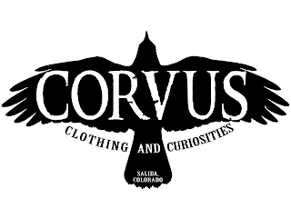 CORVUS CLOTHING AND CURIOSITIES SALIDA, COLORADO logo
