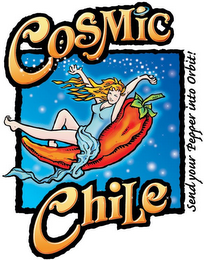 COSMIC CHILE SEND YOUR PEPPER INTO ORBIT! logo