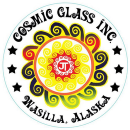 COSMIC GLASS INC. WASILLA, ALASKA JT logo