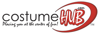 COSTUME HUB.COM PLACING YOU AT THE CENTER OF FUN! logo