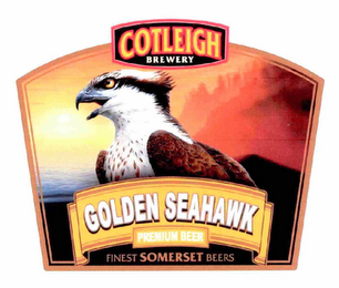 COTLEIGH BREWERY GOLDEN SEAHAWK PREMIUM BEER FINEST SOMERSET BEERS logo