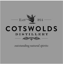 COTSWOLDS DISTILLERY OUTSTANDING NATURAL SPIRITS ESTD 2014 logo