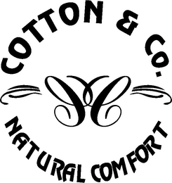 COTTON & CO. NATURAL COMFORT logo