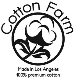 COTTON FARM MADE IN LOS ANGELES 100% PREMIUM COTTON logo