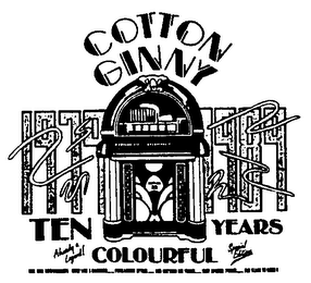 COTTON GINNY 1979-1989 TEN COLOURFUL YEARS logo