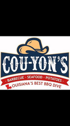 COU-YON'S BARBECUE SEAFOOD POTATOES LOUISIANA'S BEST BBQ DIVE logo