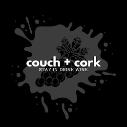 COUCH + CORK STAY IN. DRINK WINE. logo