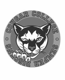 COUGAR COLLEGE  SEMPER DISCENS logo