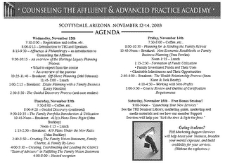 COUNSELING THE AFFLUENT & ADVANCED PRACTICE ACADEMY logo