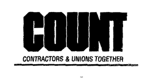 COUNT CONTRACTOR & UNION TOGETHER logo