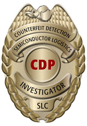 COUNTERFIET DETECTION, SEMICONDUCTOR LOGISTICS CDP INVESTIGATOR SLC logo
