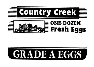 COUNTRY CREEK ONE DOZEN FRESH EGGS GRADE A EGGS logo