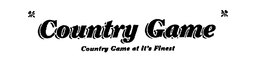 COUNTRY GAME COUNTRY GAME AT IT'S FINEST logo
