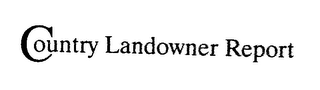 COUNTRY LANDOWNER REPORT logo