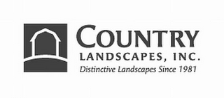 COUNTRY LANDSCAPES, INC. DISTINCTIVE LANDSCAPES SINCE 1981 logo