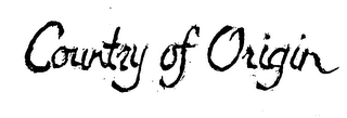 COUNTRY OF ORIGIN logo