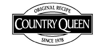 COUNTRY QUEEN ORIGINAL RECIPE SINCE 1978 logo