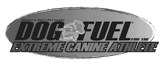 COUNTRY VET PET FOODS DOG FUEL FOR THE EXTREME CANINE ATHLETE logo