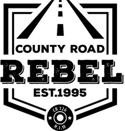 COUNTY ROAD REBEL EST. 1995 CR 126 H.I.M. logo