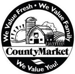 COUNTYMARKET WE VALUE FRESH · WE VALUE FAMILY WE VALUE YOU! logo
