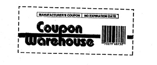 COUPON WAREHOUSE MANUFACTURER'S COUPOIN NO EXPIRATION DATA 70279 68730 logo