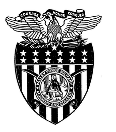 COURAGE HONOR CONQUER VALLEY FORGE MILITARY ACADEMY AND COLLEGE logo