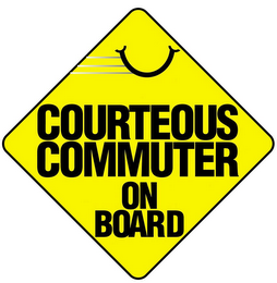 COURTEOUS COMMUTER ON BOARD logo