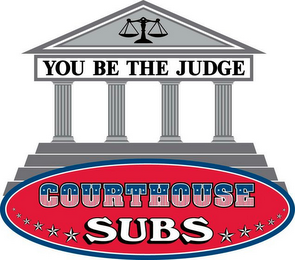 COURTHOUSE SUBS YOU BE THE JUDGE logo