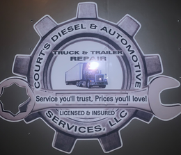 COURT'S DIESEL & AUTOMOTIVE SERVICES LLC SERVICE YOU'LL TRUST, PRICES YOU'LL LOVE! LICENSED & INSURED logo