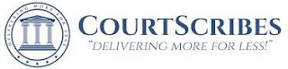COURTSCRIBES "DELIVERING MORE FOR LESS!" DELIVERING MORE FOR LESS logo